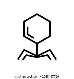 Virus, Microbe, Bacterial Infection, Pathogen, Microorganism Symbol Vector Line Icon 