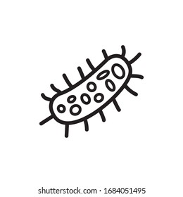 Virus-Mikrobensymbol in trendiger Design-Vektorillustration EPS10