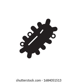 Virus-Mikrobensymbol in trendiger Design-Vektorillustration EPS10