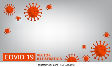 Virus microbe microbiology background. Computer virus, allergy bacteria, medical healthcare, disease germ, pathogen organism, infectious micro virology concept. Vector 3d Corona virus -2019-nCoV