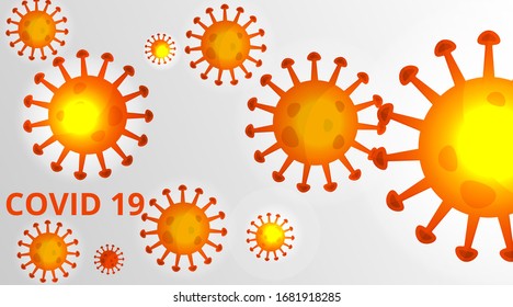Virus microbe microbiology background. Computer virus, allergy bacteria, medical healthcare, disease germ, pathogen organism, infectious micro virology concept. Vector 3d Corona virus -2019-nCoV