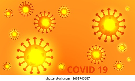 Virus microbe microbiology background. Computer virus, allergy bacteria, medical healthcare, disease germ, pathogen organism, infectious micro virology concept. Vector 3d Corona virus -2019-nCoV