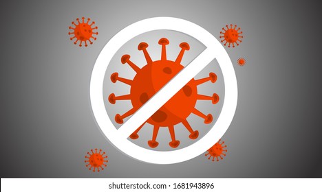 Virus microbe microbiology background. Computer virus, allergy bacteria, medical healthcare, disease germ, pathogen organism, infectious micro virology concept. Vector 3d Corona virus -2019-nCoV