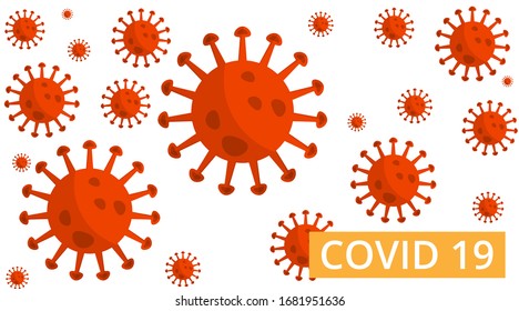 Virus microbe microbiology background. Computer virus, allergy bacteria, medical healthcare, disease germ, pathogen organism, infectious micro virology concept. Vector 3d Corona virus -2019-nCoV