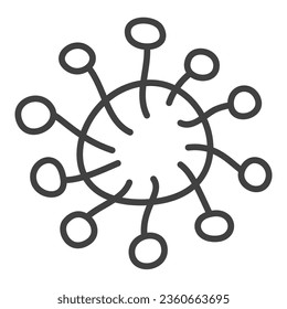 Virus Microbe vector Bioengineering concept icon or sign in thin line style