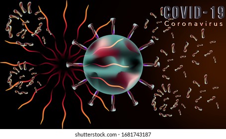 virus microbe vector design. 3d virus vector design element. global pandemic causes by coronavirus. coronavirus vector illustration. covid-19 coronavirus microbe. virus bacteria vector element
