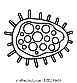 Virus microorganism icon. Outline virus microorganism vector icon for web design isolated on white background