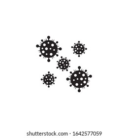 virus microscopic symbol geometric design vector