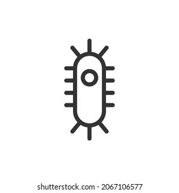 Icono de línea mínima de virus. Diseño de símbolo de trazo web. Signo de virus aislado en un fondo blanco. Icono de línea Premium.