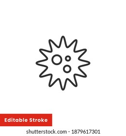 Virus, mold icon, line style. Virus and mold are types of disease-causing organisms. Vector illustration. Design on white background. Editable stroke EPS 10