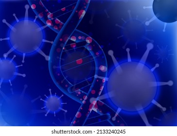 Virus molecular structure. Abstract DNA test. Graphic concept for your design