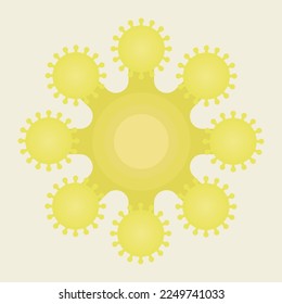 Virus molecule. Bacterium. Coronavirus. Vector illustration