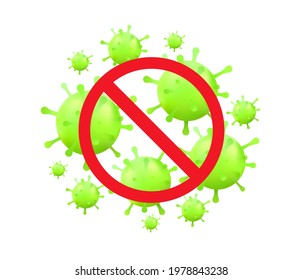Virus molecule isolated on white background. Microbiology vector concept. coronavirus 2019-ncov flu outbreak. Microscopic organism. Vector illustration