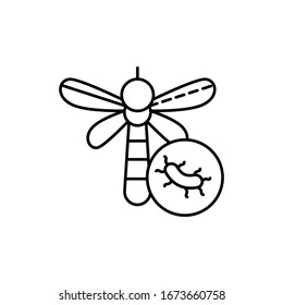 Virus, mosquito icon. Simple line, outline vector elements of epidemic for ui and ux, website or mobile application