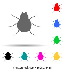 virus multi color style icon. Simple glyph, flat vector of cyber security icons for ui and ux, website or mobile application