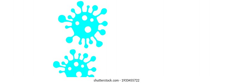 Virus Neon Epidemic Vibrant Test White Healthcare Illustration. Quarantine Vivid Coronavirus Pandemic Background. Covid-19 Turquoise Medicine Blue Science Danger Sign Bright Sick Vector.