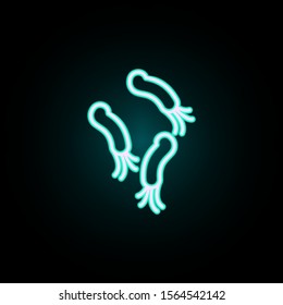 Virus neon icon. Simple thin line, outline vector of bacteria icons for ui and ux, website or mobile application