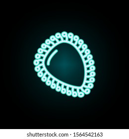 Virus neon icon. Simple thin line, outline vector of bacteria icons for ui and ux, website or mobile application