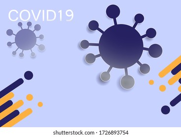  virus on a light colored graphic background