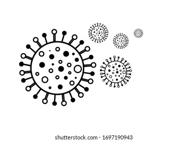 Virus en un fondo blanco.