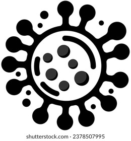 virus en un fondo blanco que podría utilizarse para diversos fines, como una ilustración médica para niños, una ilustración científica.