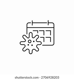 virus outbreak timeline icon sign vector