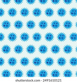 Patrón sin fisuras de Ilustración vectorial de brotes de virus