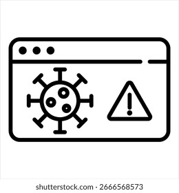 Virus Outline Icon Vector Illustration