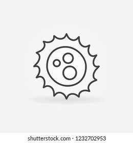 Virus outline vector concept icon or design element
