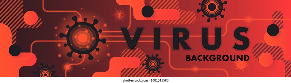 Virus pandemic abstract background Illustration. Coronavirus logo, symbol. COVID-19 design. Flat vector illustration. Eps 10