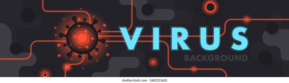 Virus pandemic abstract background Illustration. Coronavirus logo, symbol. COVID-19 design. Flat vector illustration. Eps 10