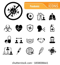 Virus & Pandemic - Editable Vector Icons