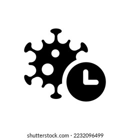 Virus pandemic time icon (Simple vector illustration)