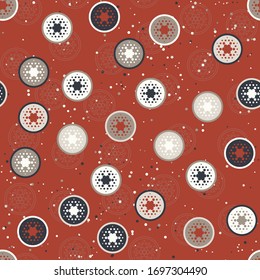 Virus particles spread concept, abstract vector illustration. Seamless vector pattern.