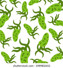 Virus Pattern Background. Social Media Post. Vector Illustration.