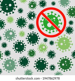 Virus pattern in vector graphics