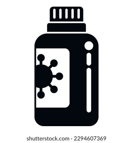 Virus pill icon simple vector. Medical immune. Bacteria disease
