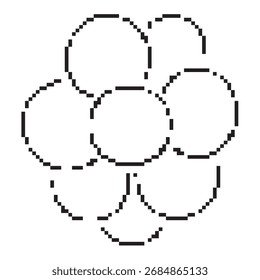 ícone de pixel de vírus, 8 bits. Ilustração isolada de vetor.