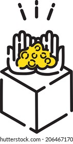 Virus prevention measures Hand wash foam Clean yellow icon