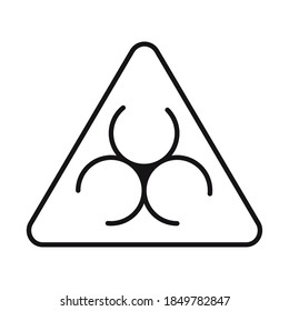 virus protection biohazard pathogen infectious vector illustration line icon