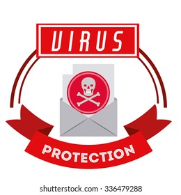 virus protection design, vector illustration eps10 graphic 