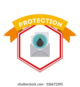 virus protection design, vector illustration eps10 graphic 