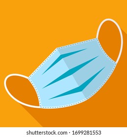 Virus protection, Flat illustration, Protection from bacteria and virus, Health care, Protect our breathing, Flat illustration mask design