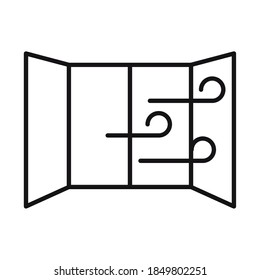 Virenschutz, frisches Belüftungs-Fenster, Vektorgrafik-Symbol