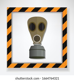 Virus protection gas mask, vector illustration symbol