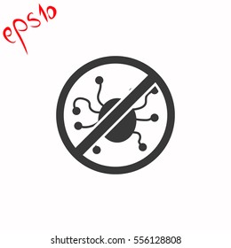 Virus protection grey icon.