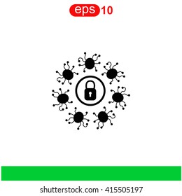 Virus protection icon.