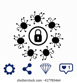 Virus protection icon.
