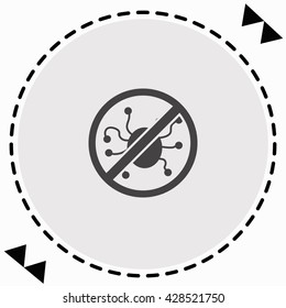 Virus protection icon Flat Design. Isolated Illustration.