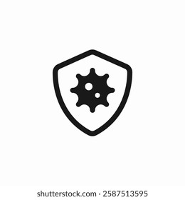 virus protection icon sign vector